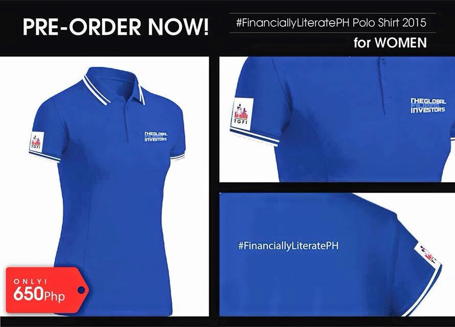 ‪#‎FinanciallyLiteratePH‬ polo shirt_women_blue